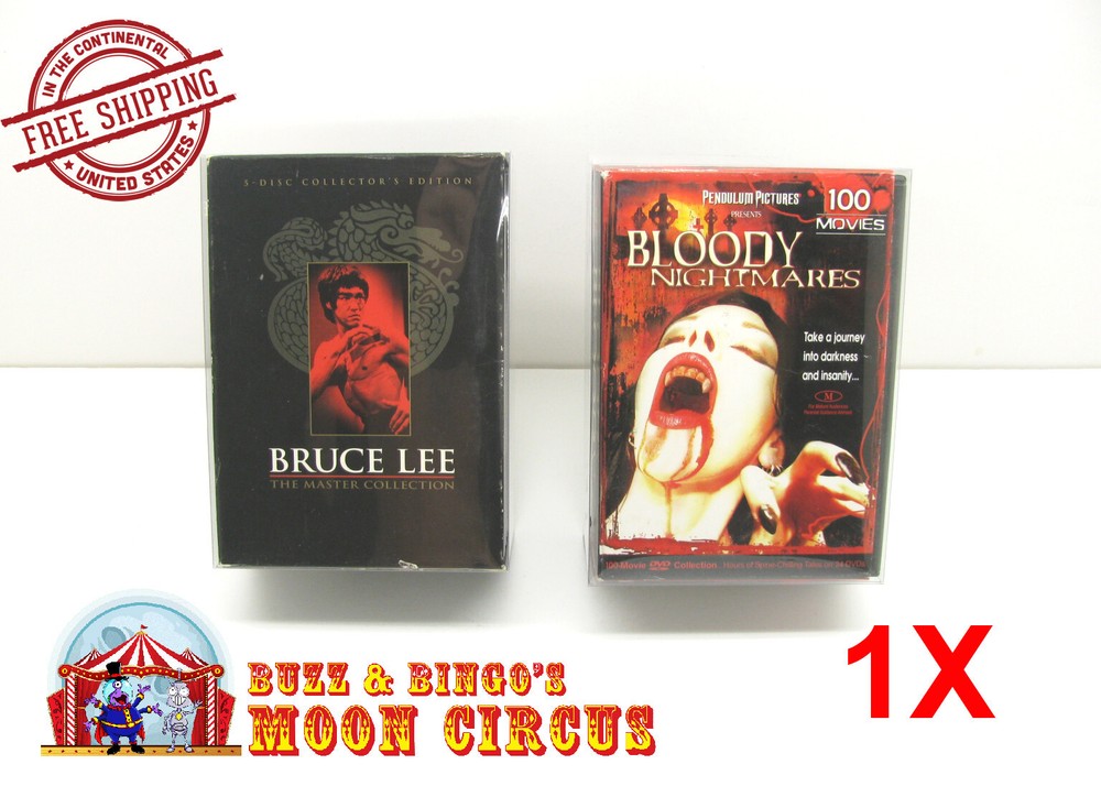 1x DVD OVERSIZED BOX SET (SIZE DVO H) - CLEAR PLASTIC PROTECTIVE BOX PROTECTOR