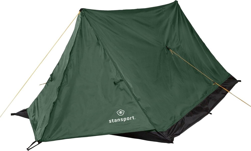 Lightweight 2-Person Camping Tent - Easy Setup A-Frame Design in Eagle Green