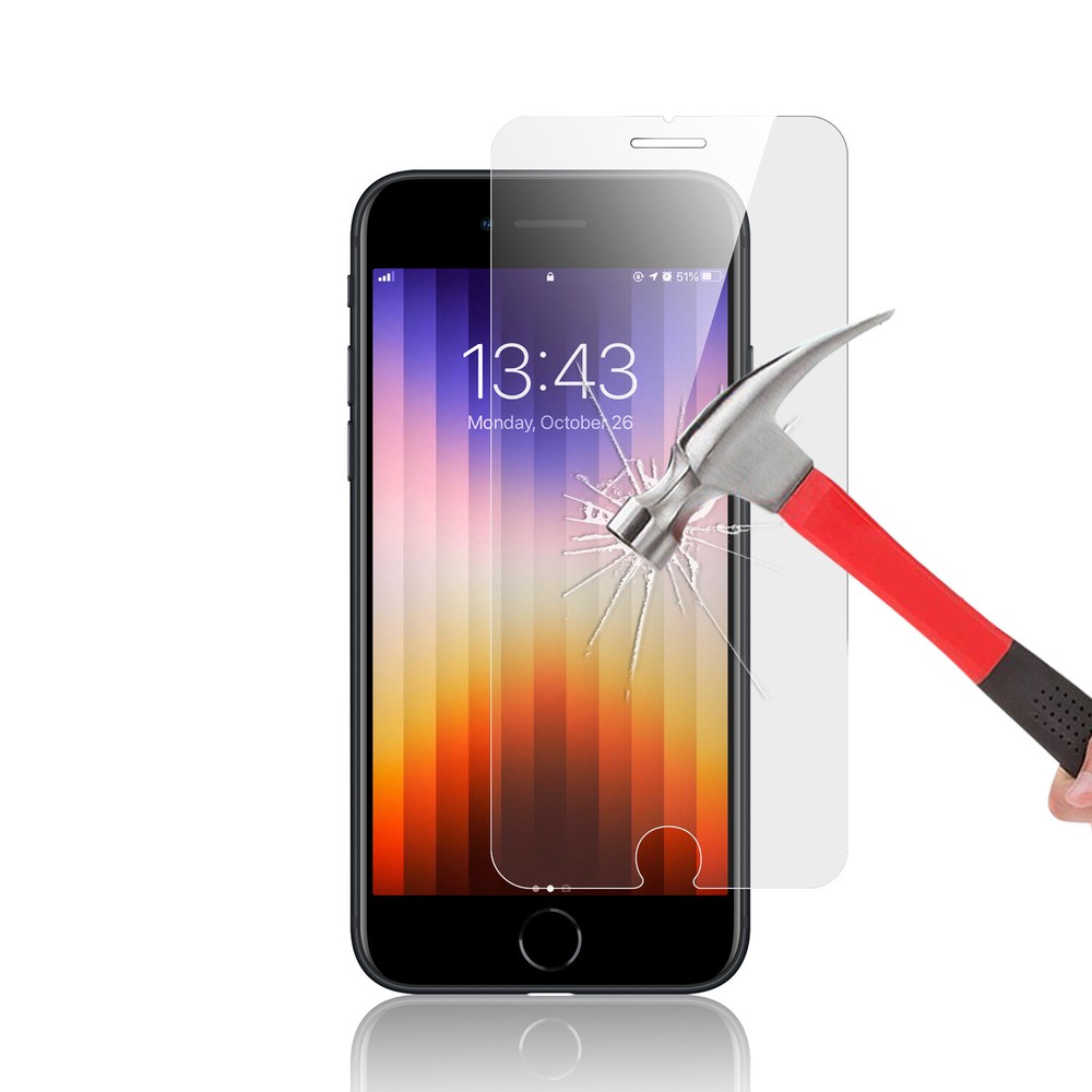 iPhone SE 3/2 2020/2022 & 7/8 Screen Protector - Tempered Glass, Full Coverage
