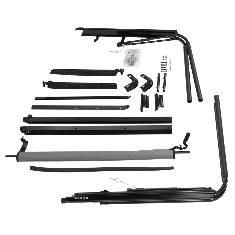 Complete Soft Top Support Frame Bow Hardware Kit For 1987-1995 Jeep Wrangler YJ