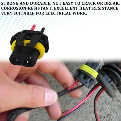 Headlight Connector Plug Fog Light Headlight Wiring Harness Pigtail 4PCS