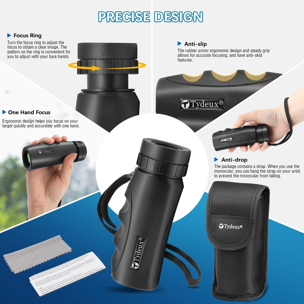 Tydeux 10x25 Waterproof Compact Monocular - Small High