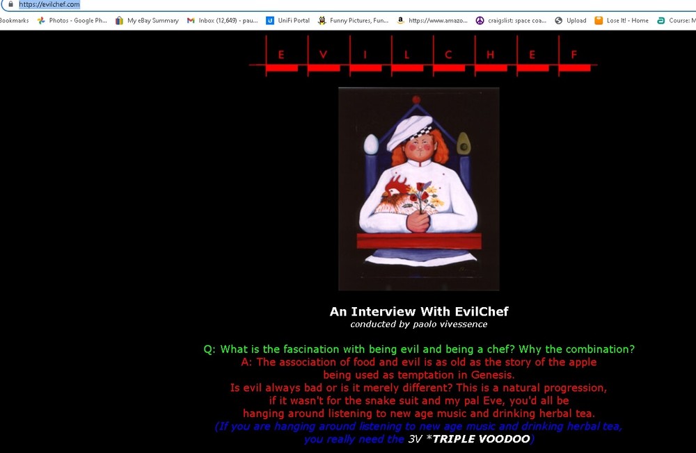 Domain Name EVILCHEF.COM EVIL CHEF .COM 8 Letter Snappy Easy-to-remember Name