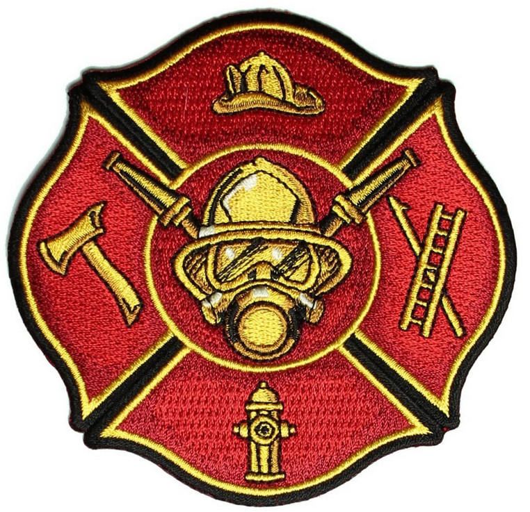 FIRE FIGHTER SHIELD PATCH - Color - Veteran Owned Business.