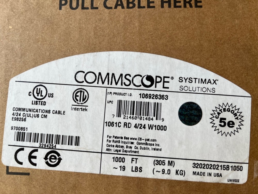 Systimax ( RED) powerSum Cat5e Non-Plenum (2) boxes 🧨
