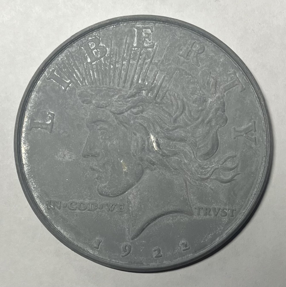 1922 Peace Dollar 3” Novelty Coin