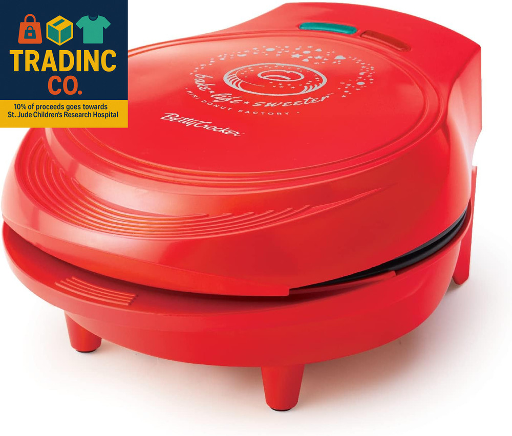 Donut Maker, Mini Donut Maker with Nonstick Surface, Mini Donut Maker Machine wi