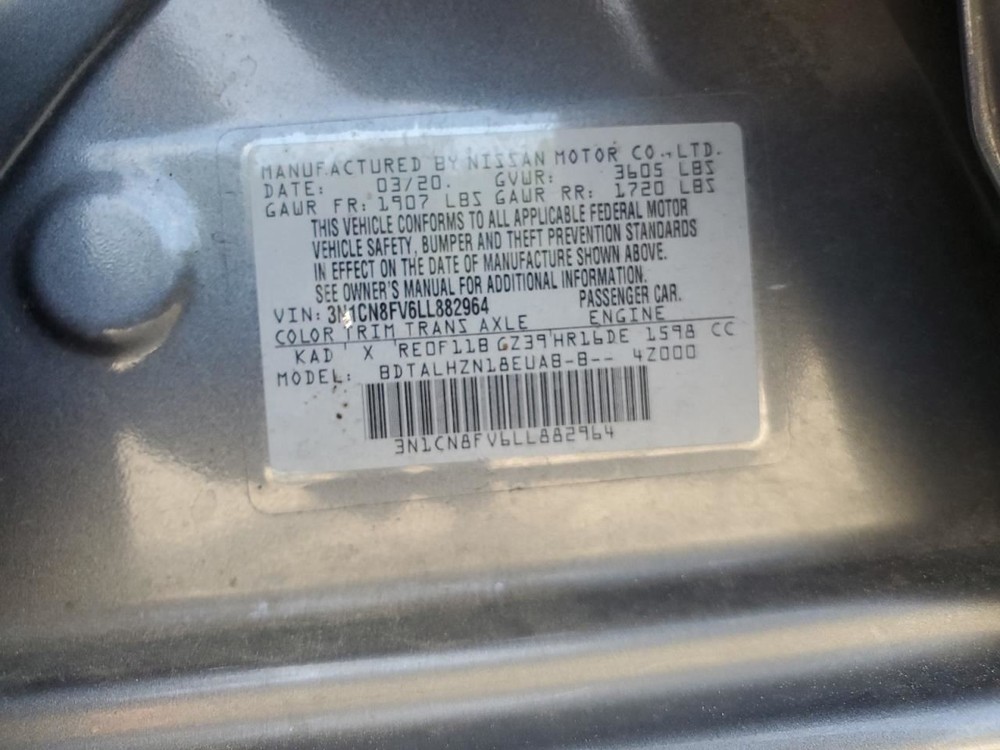 Speedometer Cluster MPH Sr Fits 20-22 VERSA 4855650