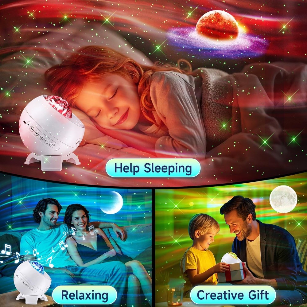 Projector Northern Lights Projector,180 Lighting Modes Galaxy Light Projector,