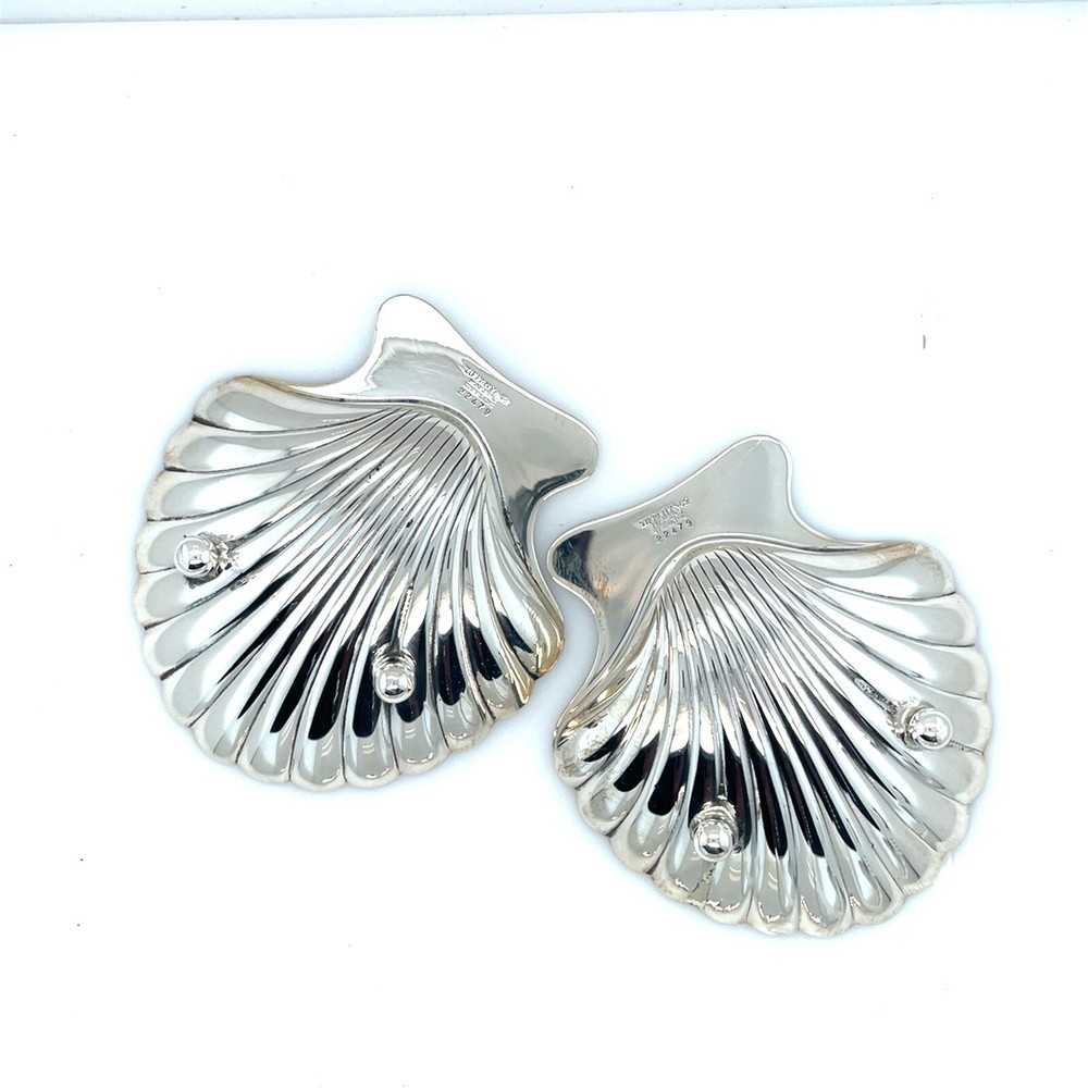 2pc TIFFANY & Co 925 Clam Shell Caviar Mini Dishes