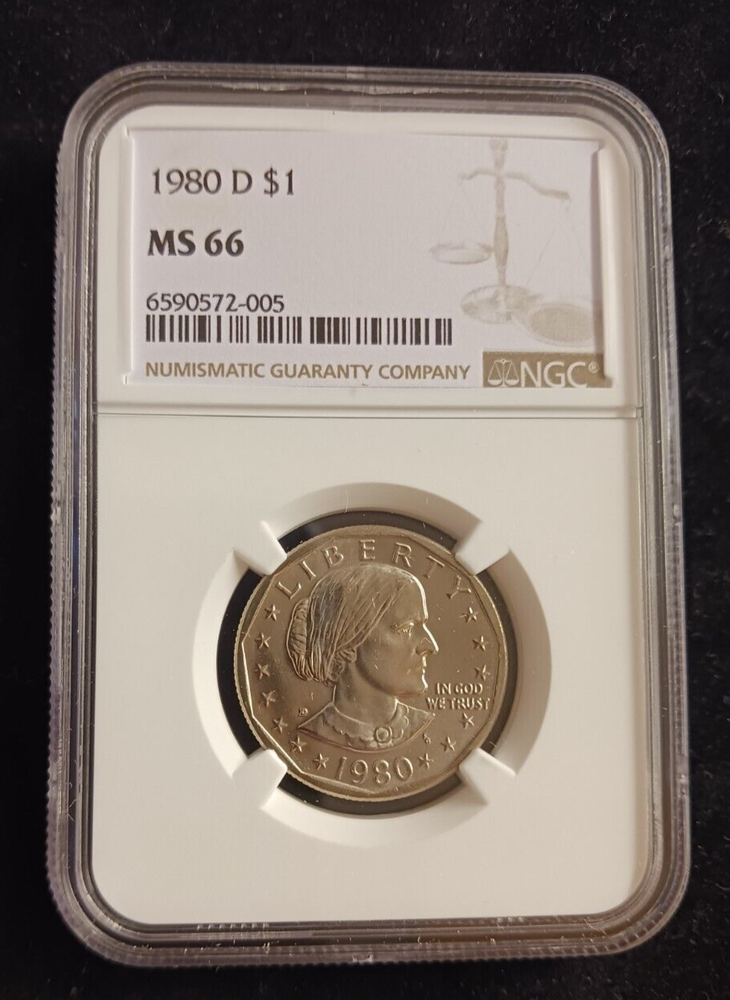 1980(D) NGC MS 66 Susan B. Anthony Dollar Coin