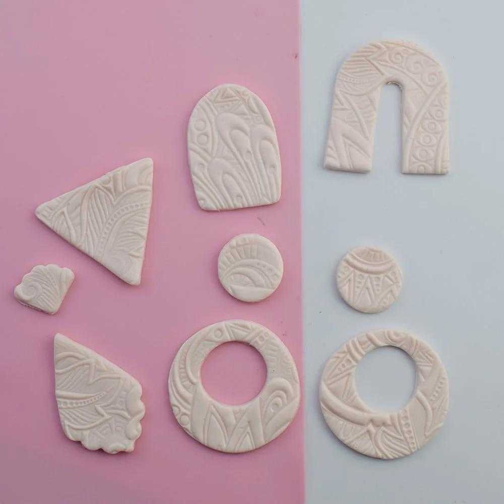 New Pattern Polymer Texture Stamp Sheets Tool Art Clay Craft DIY Pottery Supply