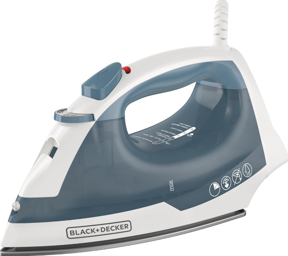 BLACK+DECKER Easy Steam Compact Iron for Clothes, Automatic Shutoff, Anti-Drip..