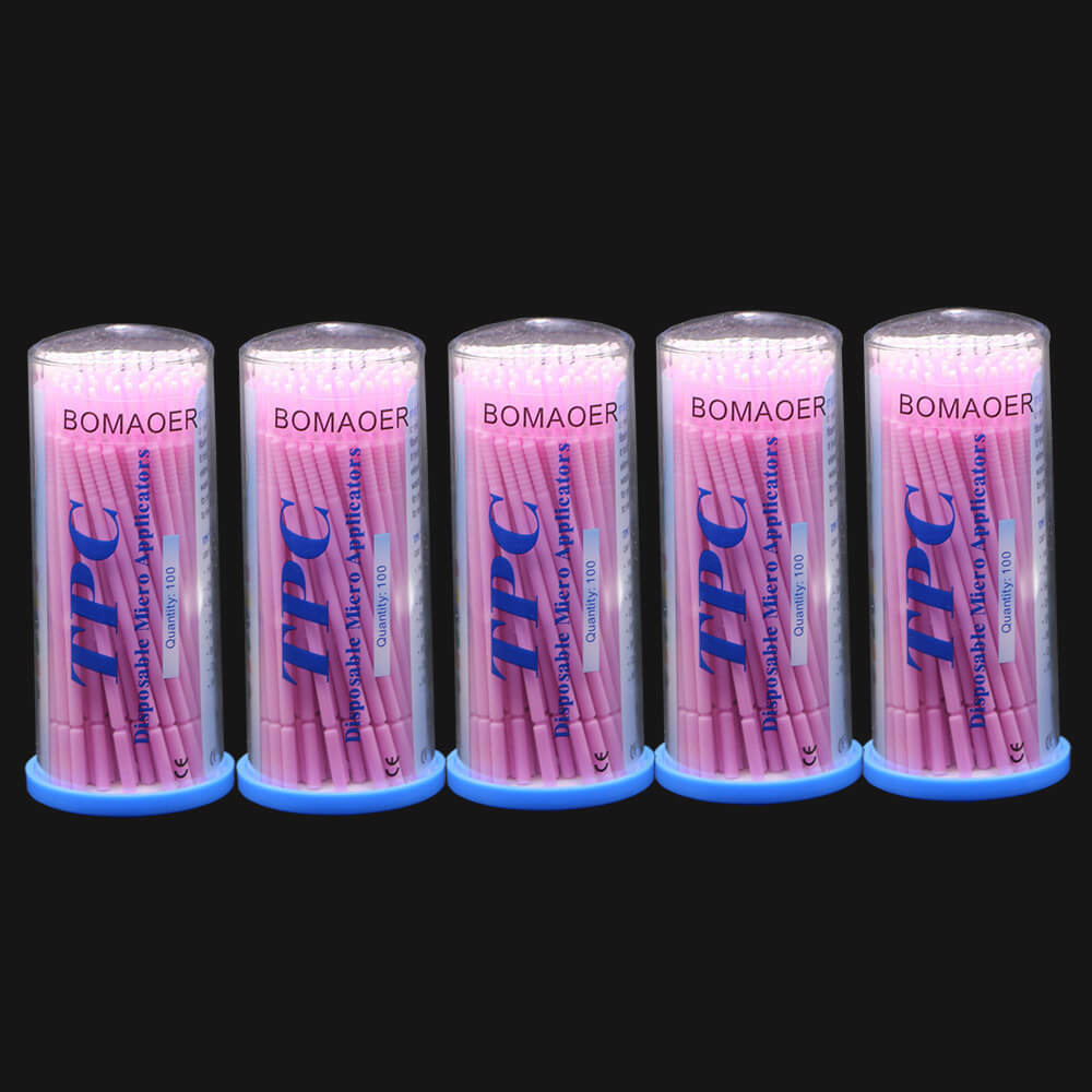 100pcs Disposable Micro Applicators - Superfine Purple Bendable Tip Brushes​