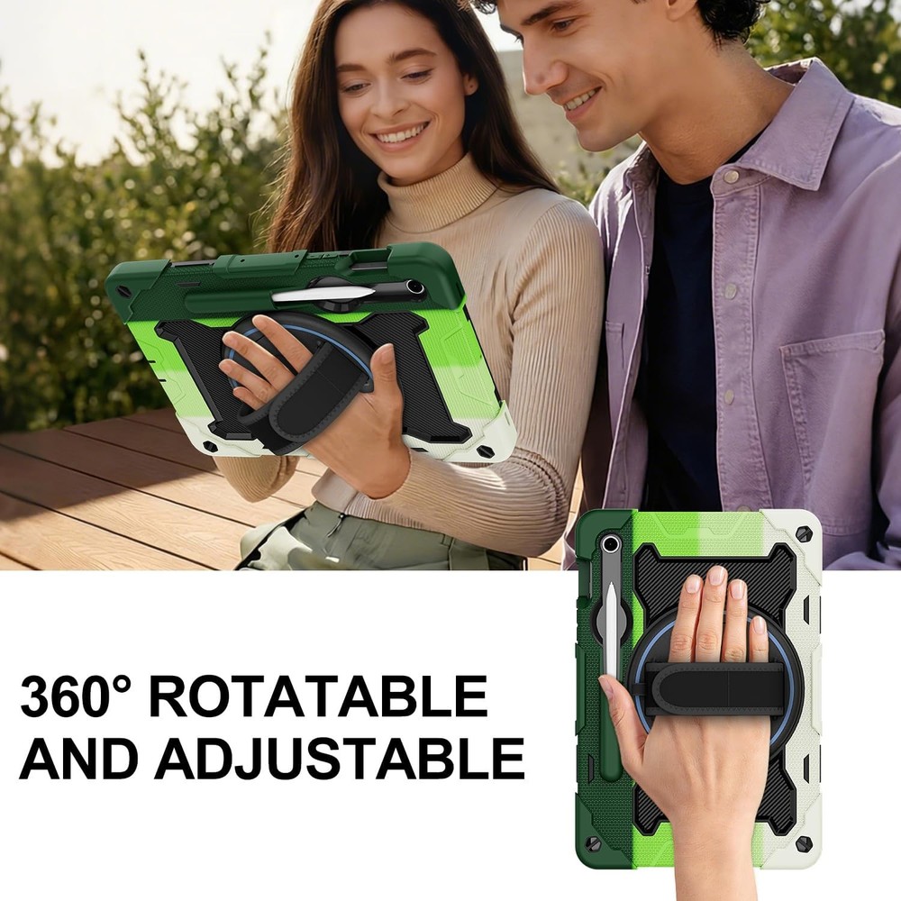 Case for Galaxy Tab S10 Lite 10.9" with 360° Rotating Strap & Kickstand, Shockpr