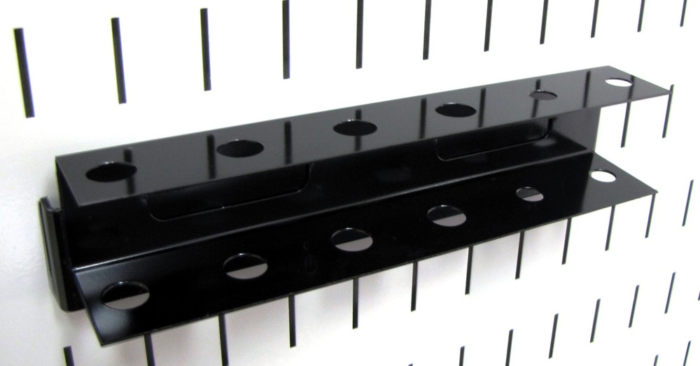 Pegboard Screwdriver Holder Bracket Metal Slotted Accessory Black