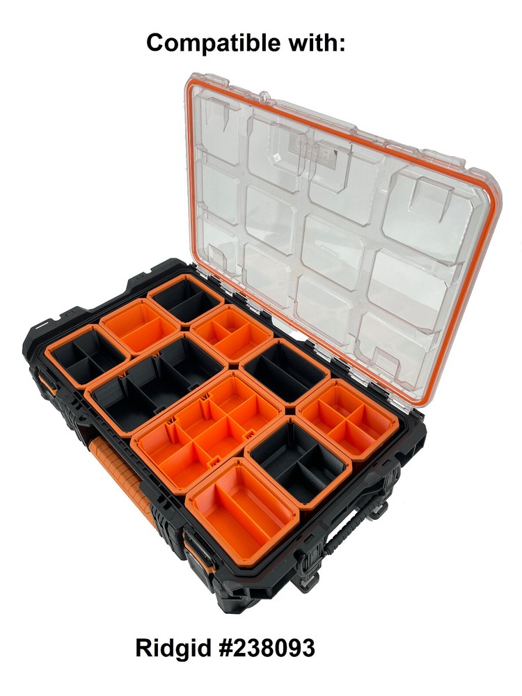 Ridgid Pro Gear Organizer Compatible Large Nesting Insert Bin Cup BPS