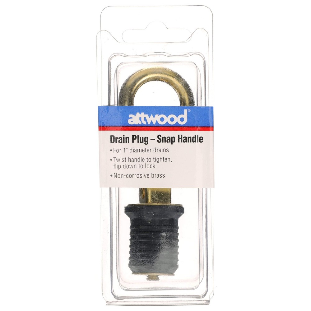 Attwood 7524A7 Snap-Handle Drain Plug, For One Size, Unspecified
