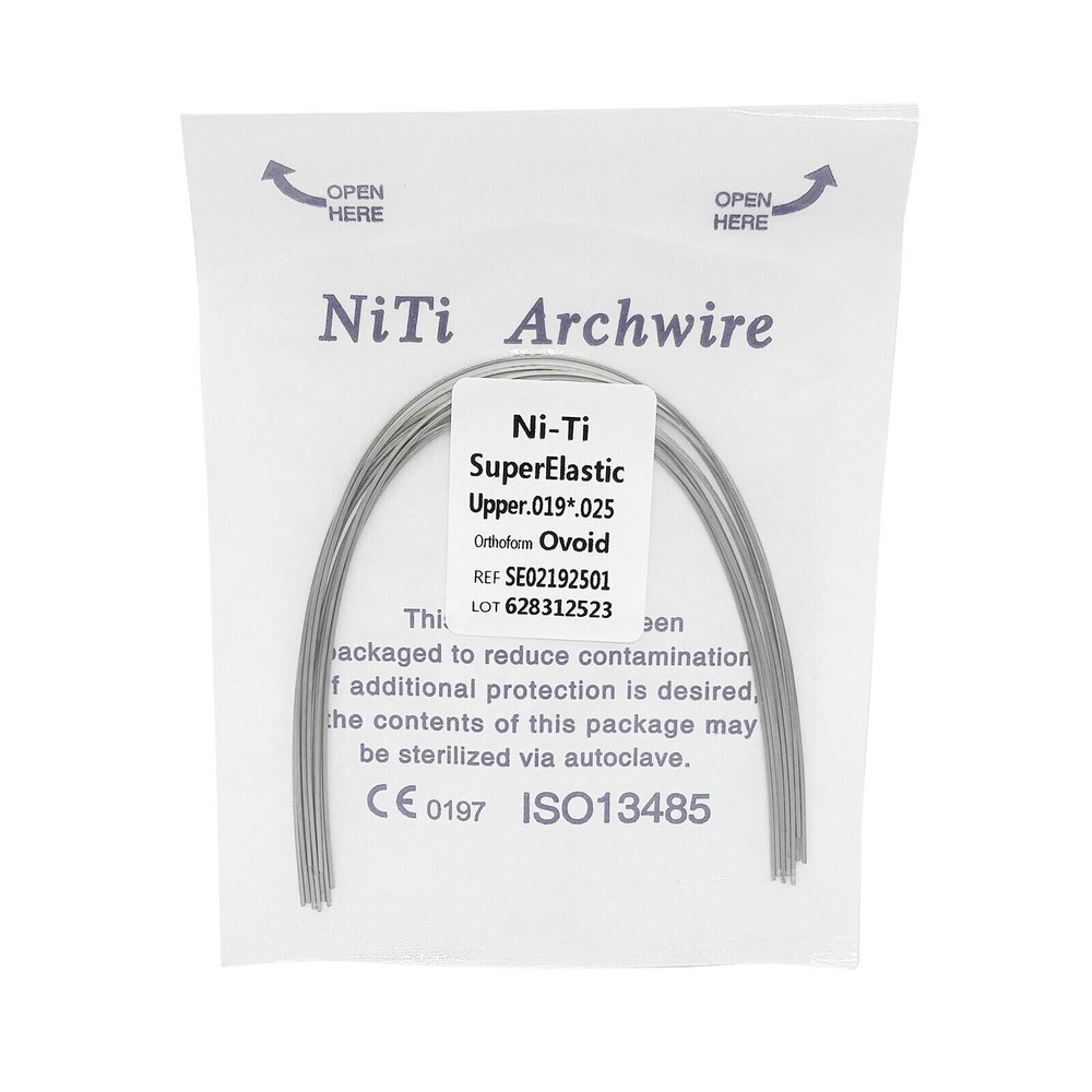 Dental Super Elastic NITI Rectangular Arch Wire Ovoid Natural Square Upper/Lower