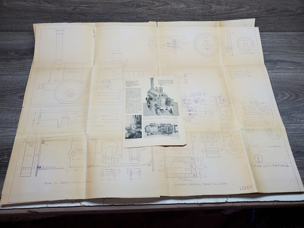 Blue Prints For Rainhill Rocket (Small Scale)