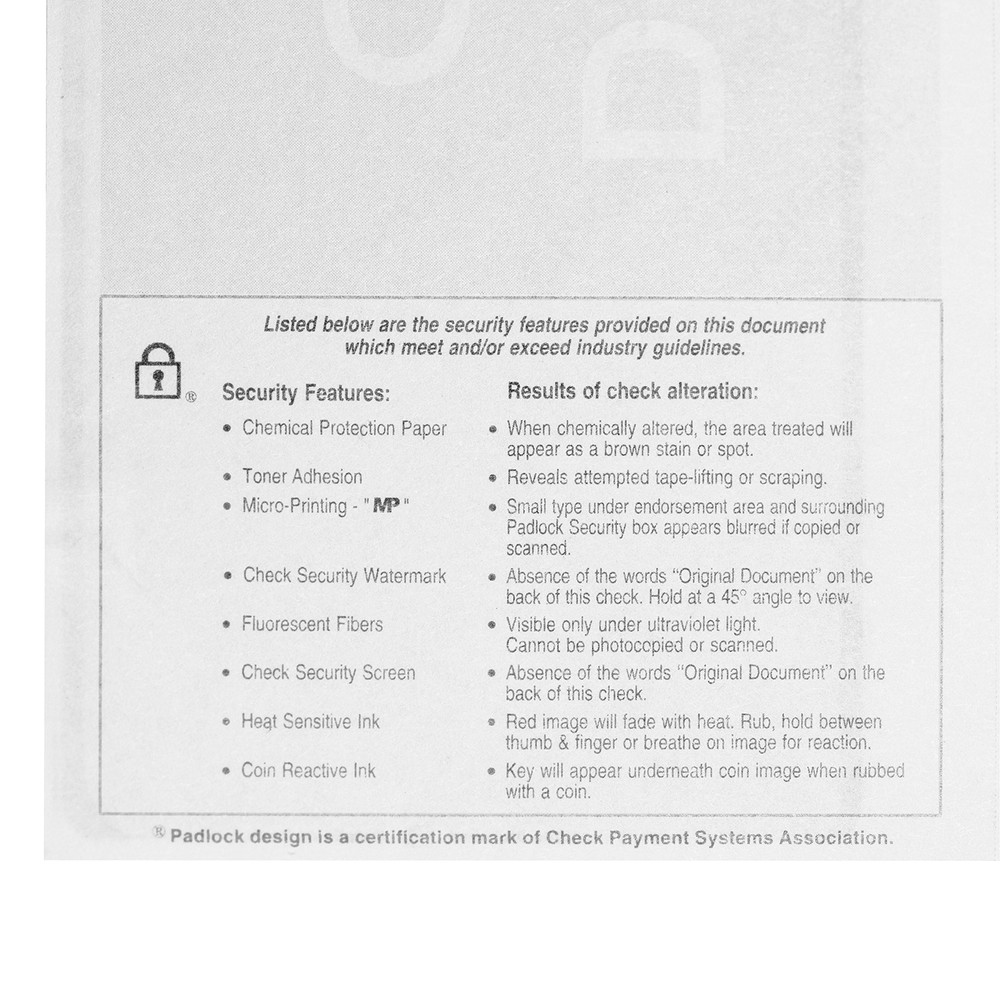 Blank Check Stock 500 Sheets Blue Linen for Secure Computer Printed Checks