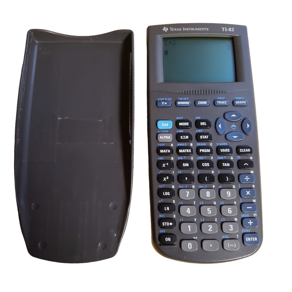 Texas Instruments TI-82 Calculator With Hard Case Tested Working