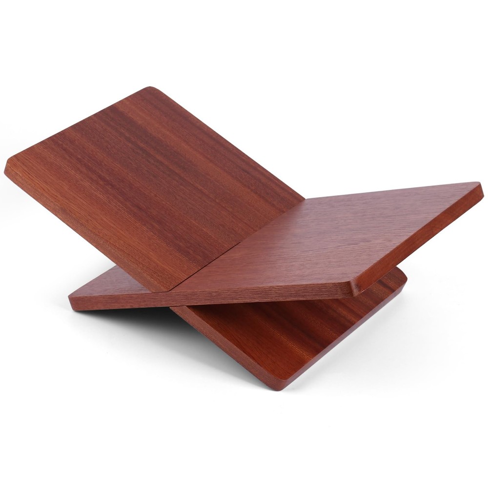Solid Sapele Wood Book Stand Holder For Reading Cookbooks Magazines Textbook