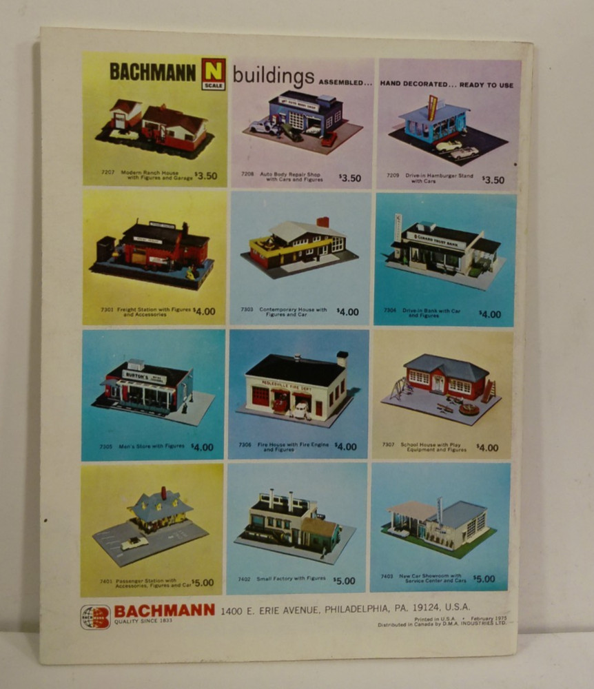 Vintage Bachmann Model Trains 1975 Mini Catalog