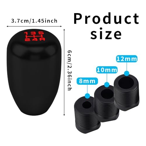 Car Gear Shift Knobs, Manual Gear Shift Knobs Replacement, Universal Car Black