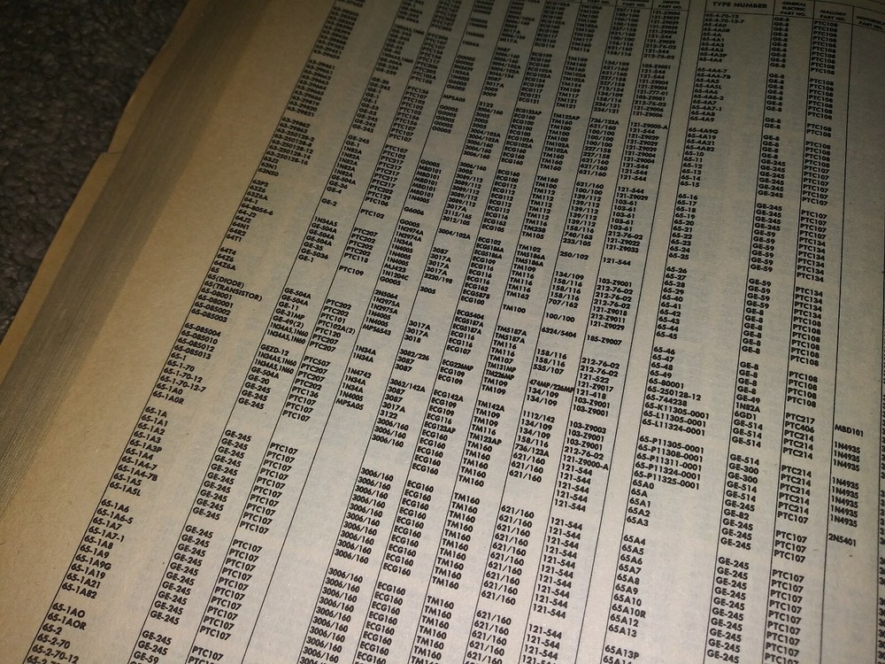 Semiconductor General Purpose Replacements Parts Listings Guide Manuel Preowned