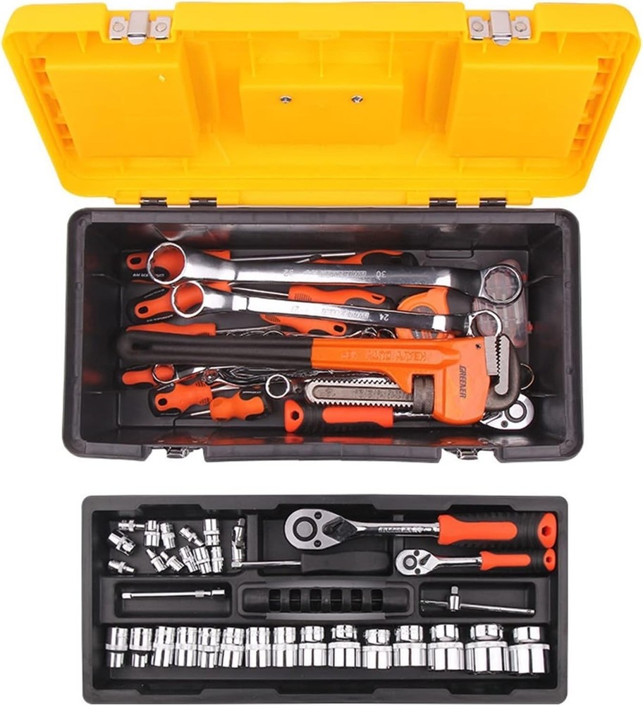 Tool Storage Portable Tool Box Lockable Storage Tool Box Organizer with Remova