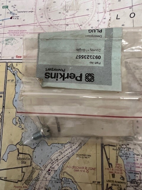 Perkins #93323557 Plug.