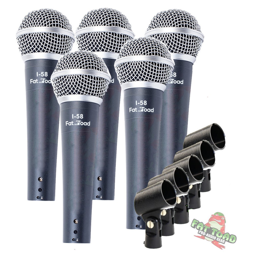 FAT TOAD Singing Vocal Studio Microphones - Handheld Karaoke Studio Mic PACKAGE