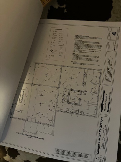 Complete Construction Plans PDF Small lot 55+ 3BR 2B 1820 + 2 car @ 1/4" Scale