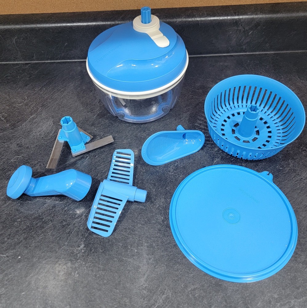 Tupperware Quick Chef Pro System Manual Food Processor  – Never USED, No Box