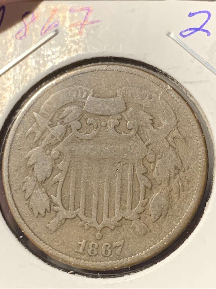 1867 Two Cent Piece ~ Very Nice Type Coin ~