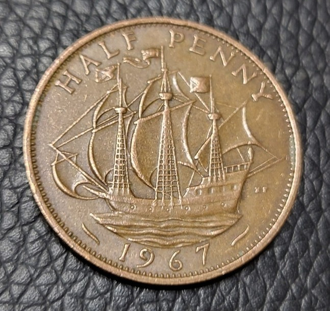 1967 Great Britain Half Penny Coin