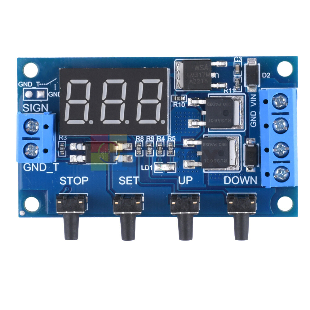 DC 5V-36V Trigger Cycle Timer Delay Relay Switch Circuit Module MOS Tube w/ Case