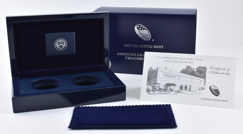 2013 American Eagle WP Two Coin Silver Proof Set Empty Box w/ COA