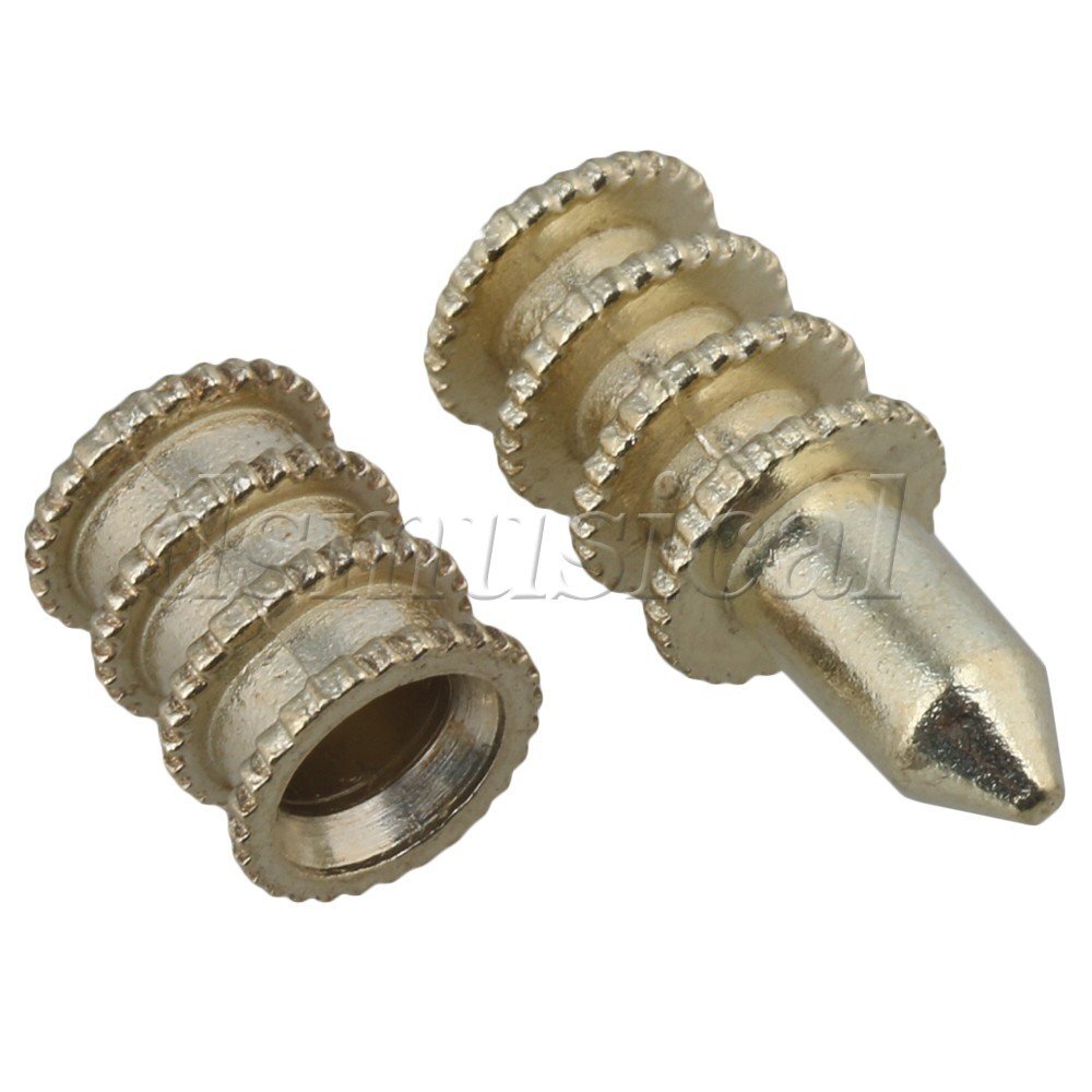 50 Pieces Gold Dining Table Top Leaf Alignment Pins with Sockets 8x20mm