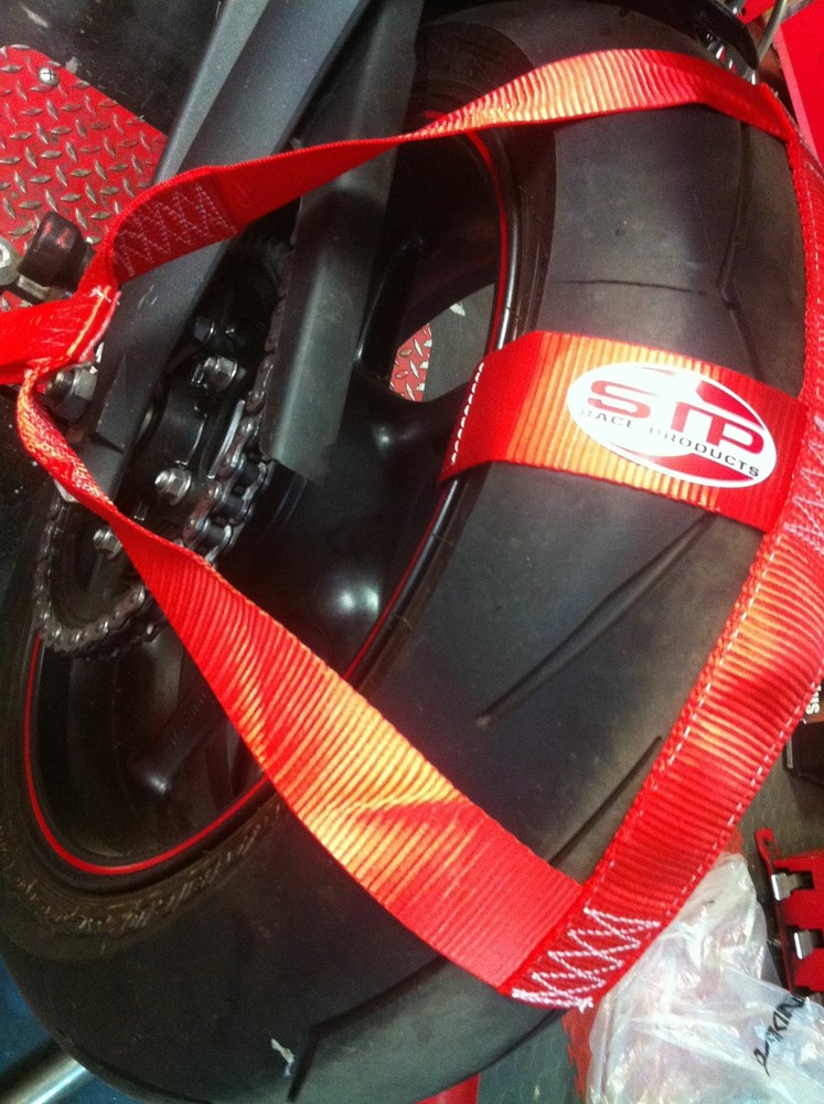 Motorbike Transport Tie Down Wheel Strap Polyester webbing Strap RED BSB