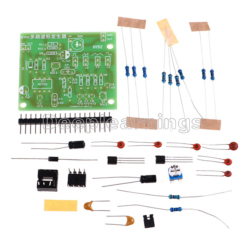 DIY Kits Multi-Channel NE555 Waveform Generator Module Sine Triangle Square Wave