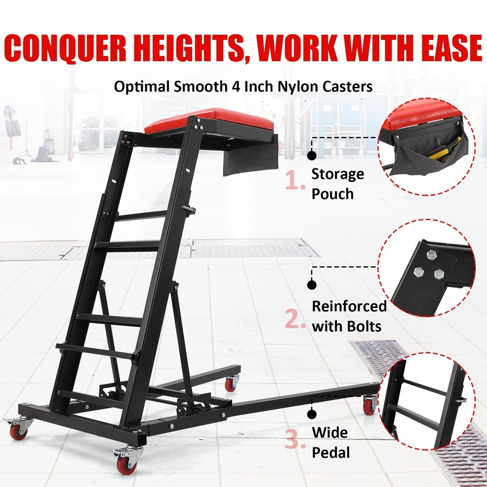 Automotive Engine Creeper Foldable Creeper 400 LBS High Auto Top Engine Creeper