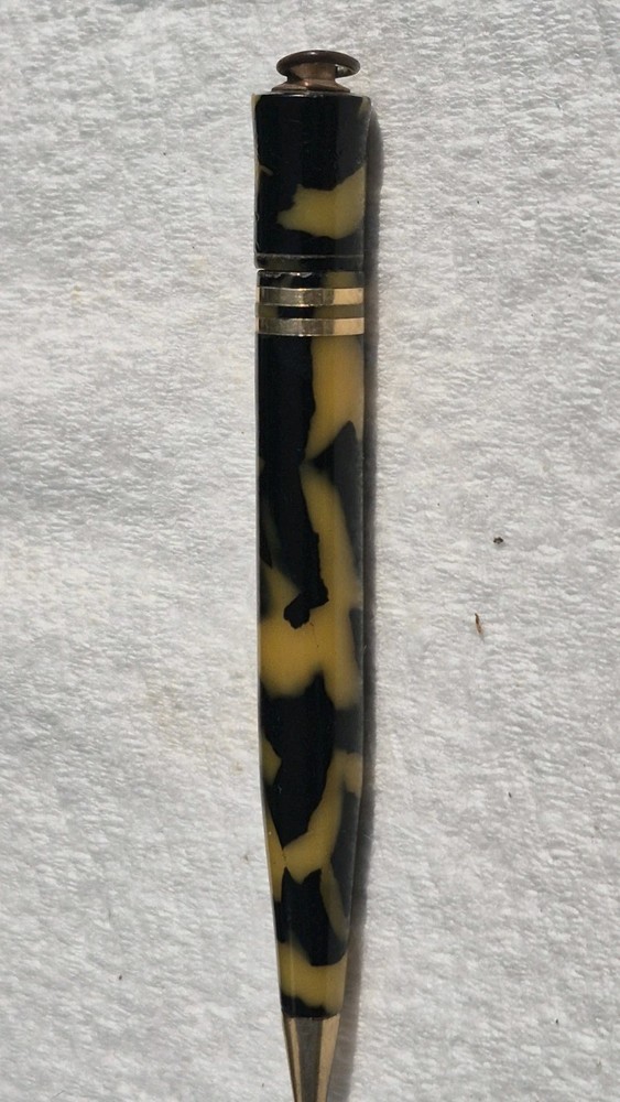 Unreadable Markings Cream & Black Ring-Top Personalized Working Pencil