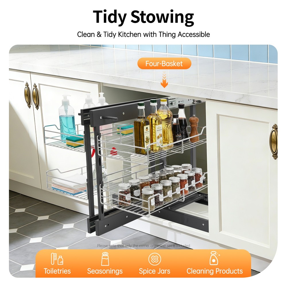 Blind Corner Organizer Pull-out Cupboard Organizer Pull-out Pantry Shelves