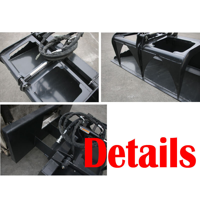 Landhonor 44'' Mini Hydraulic Grab Fork Skid Steer Grapple Quick Tool Attachment
