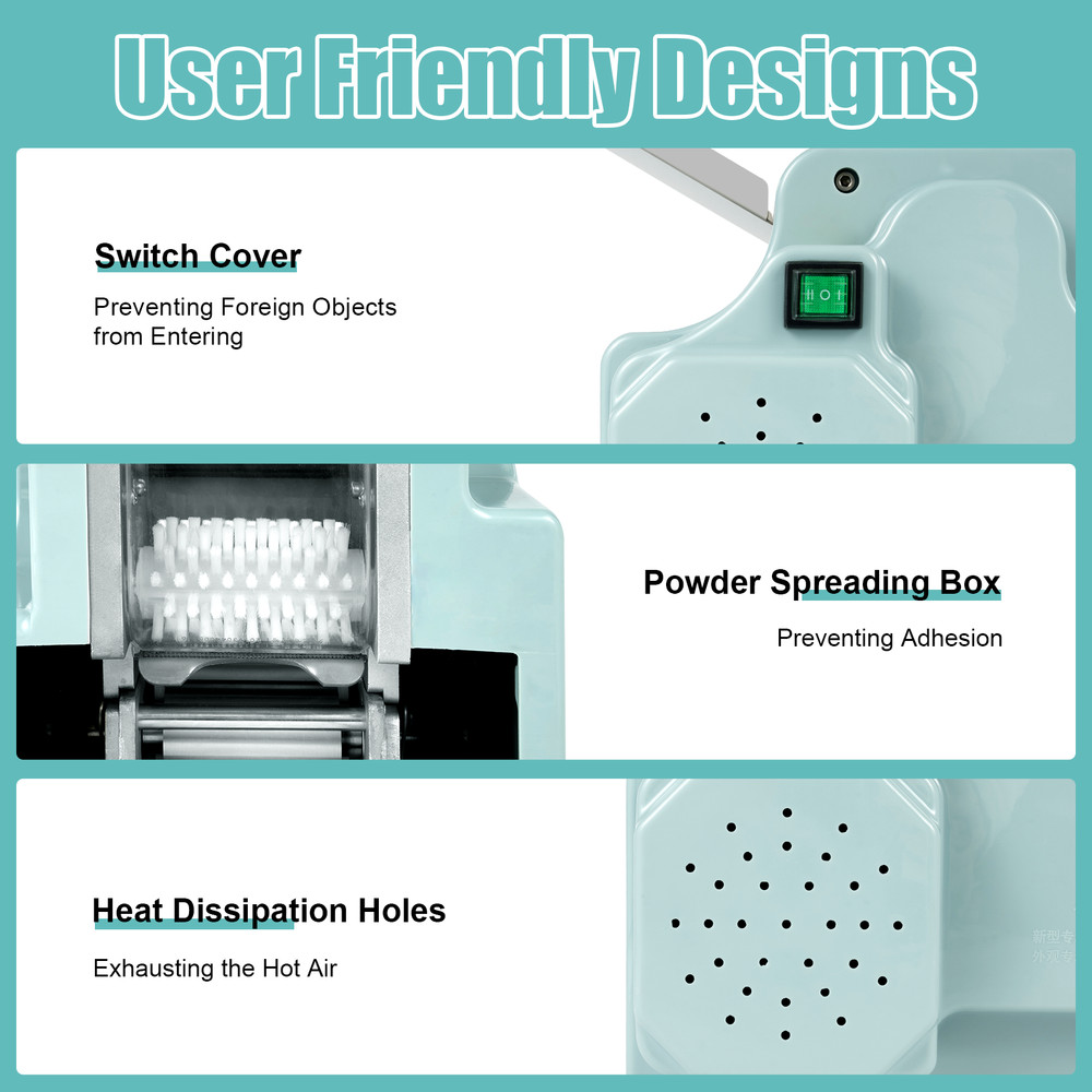 Automatic Electric Dumpling Skin Machine Wonton Dough Processing Maker Φ8cm Mold