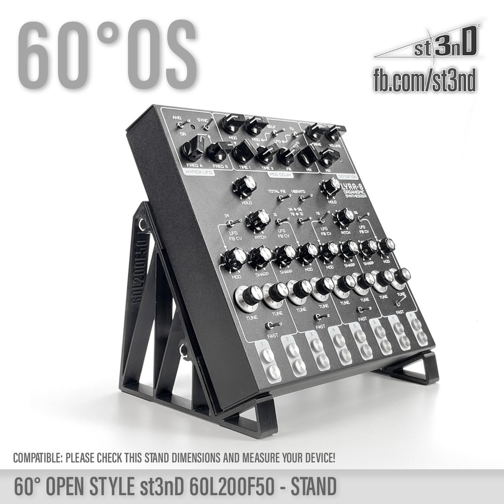 UNIVERSAL STAND for SYNTHS / CONTROLLERS / FX - 60° - Open Style - 60L200F50