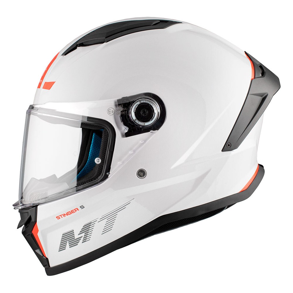 Full Face Helmet MT Helmets Stinger 2 Solid A0 Glossy White
