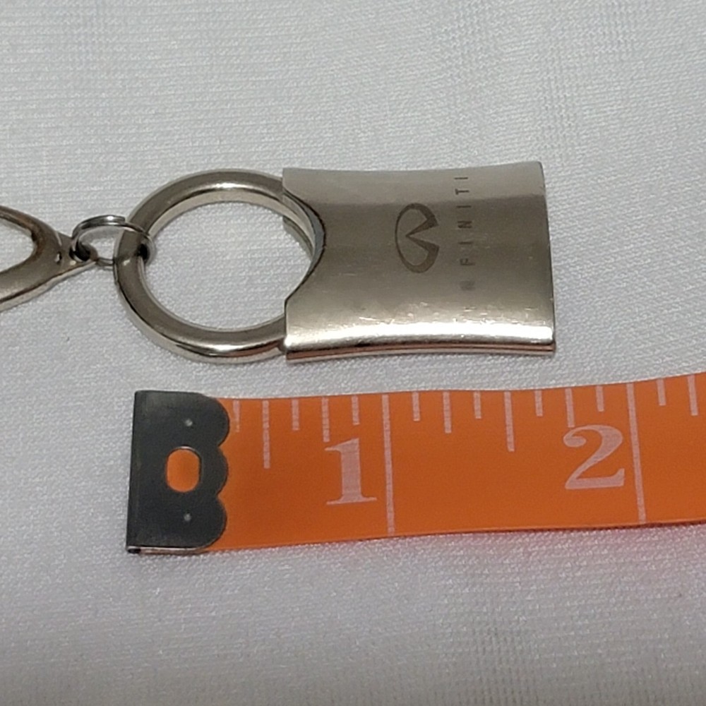 Two INFINITI Logo And Lock Keychain, Silver
